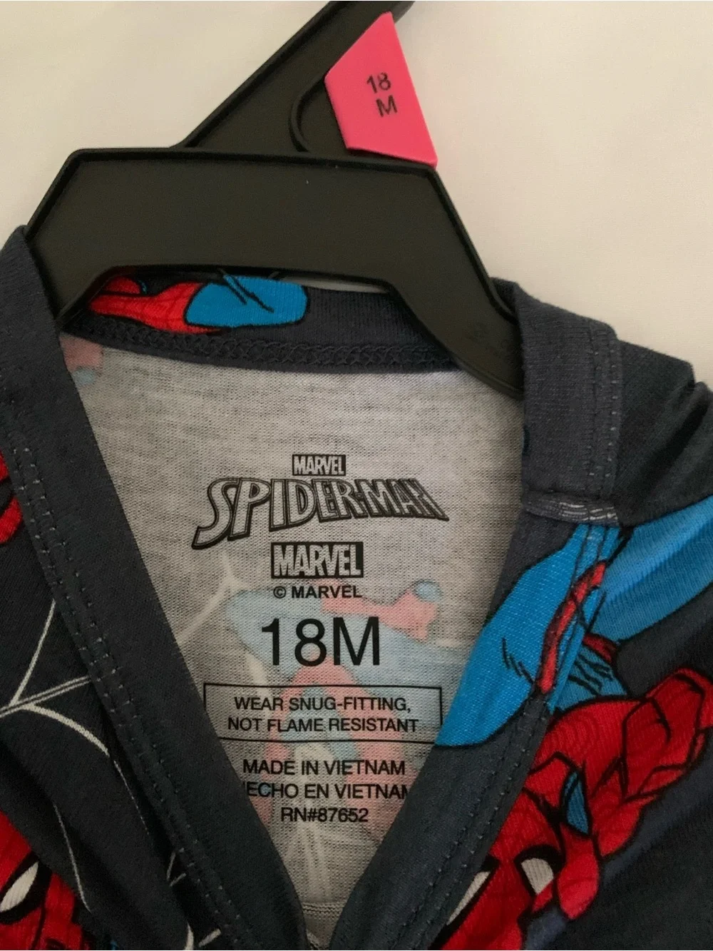 Marvel Spider-Man Kids Pajama Set in Black, Red, Blue
